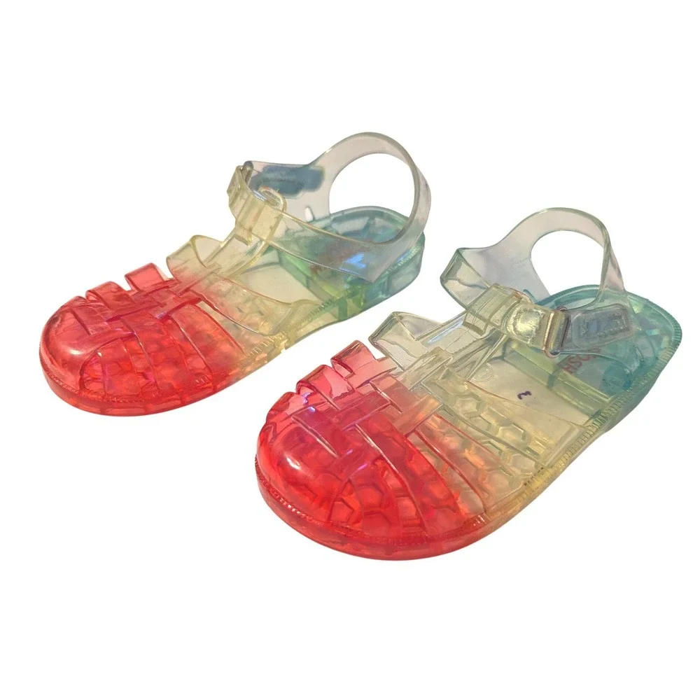 OshKosh Bgosh Marie Kids Rainbow Ombre Jelly Fisherman Sandals Size 10M OS21T02R